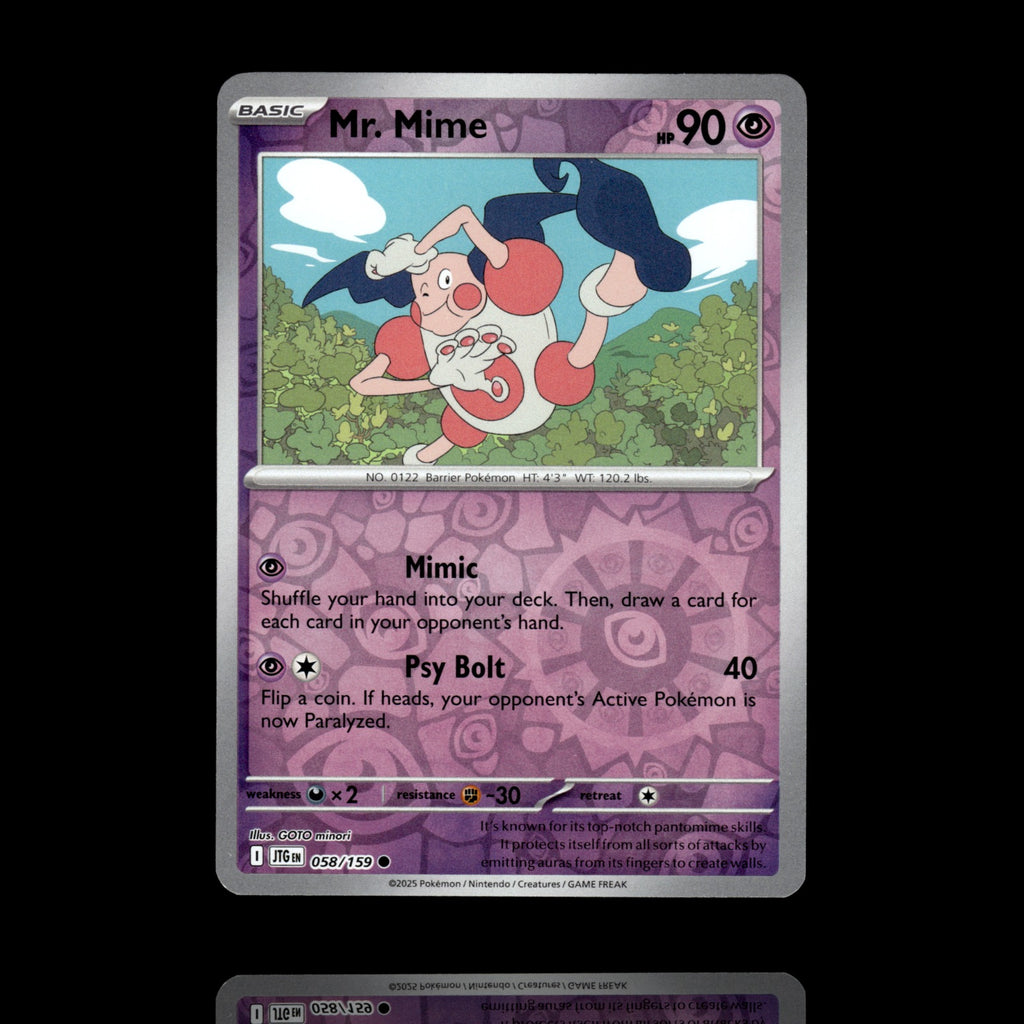 ▸ Mr. Mime | SV09: Journey Together | Reverse Holo | 058/159 | NM