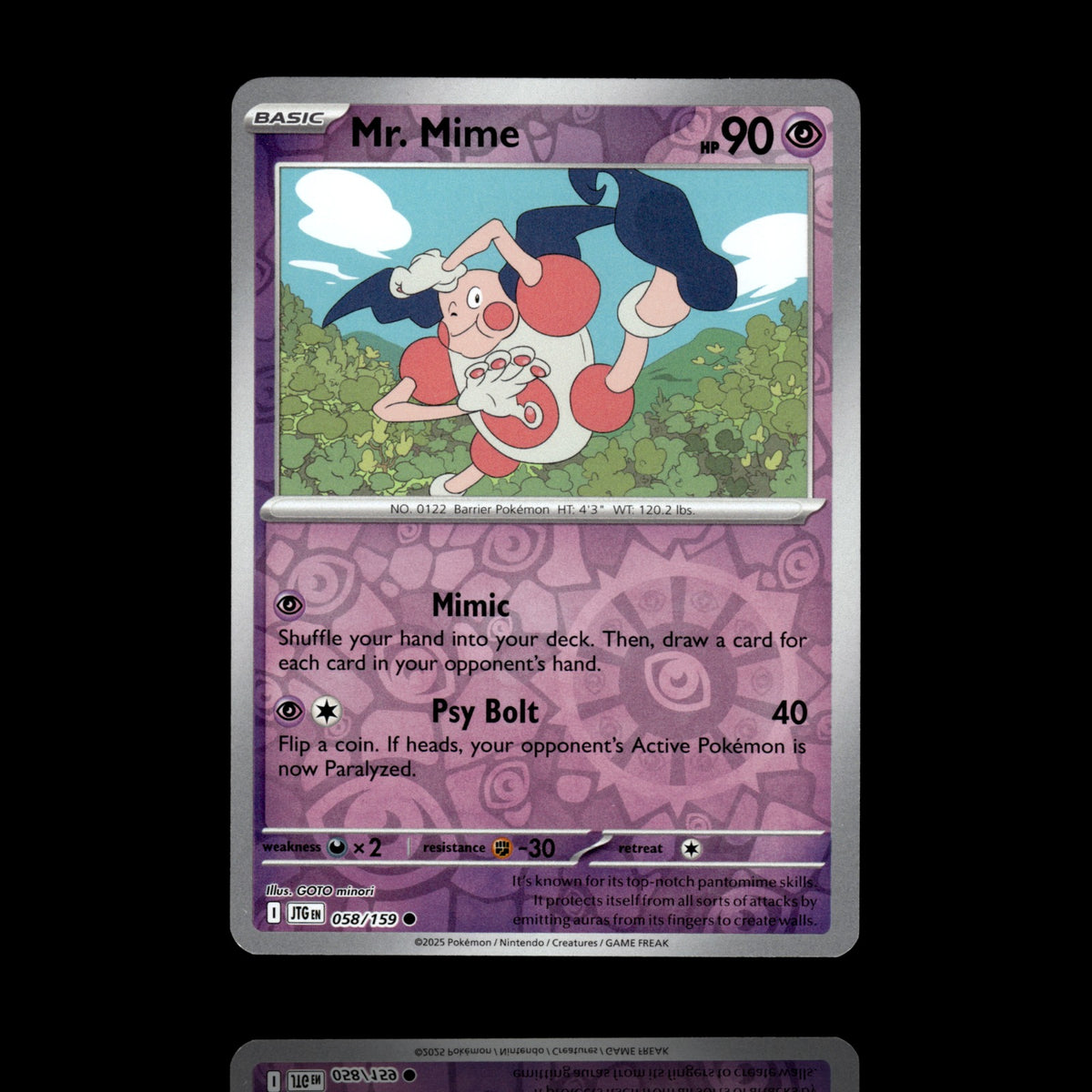 ▸ Mr. Mime | SV09: Journey Together | Reverse Holo | 058/159 | NM