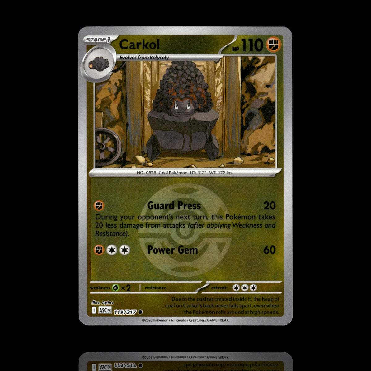 ▸ Carkol (Dusk Ball) | ME: Ascended Heroes | Reverse Holo | 119/217 | NM