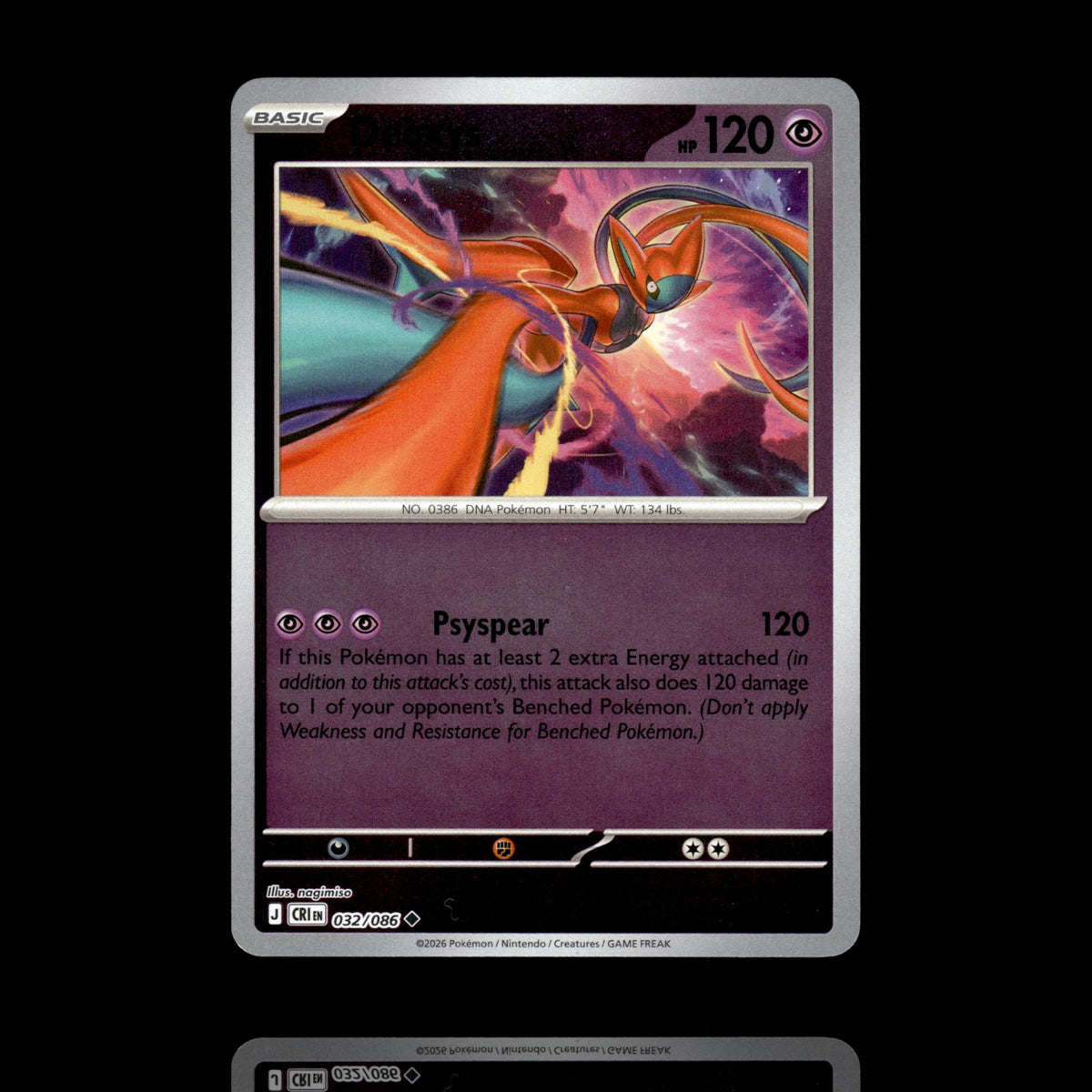 ▸ Deoxys | ME04: Chaos Rising | Reverse Holo | 032/086 | NM