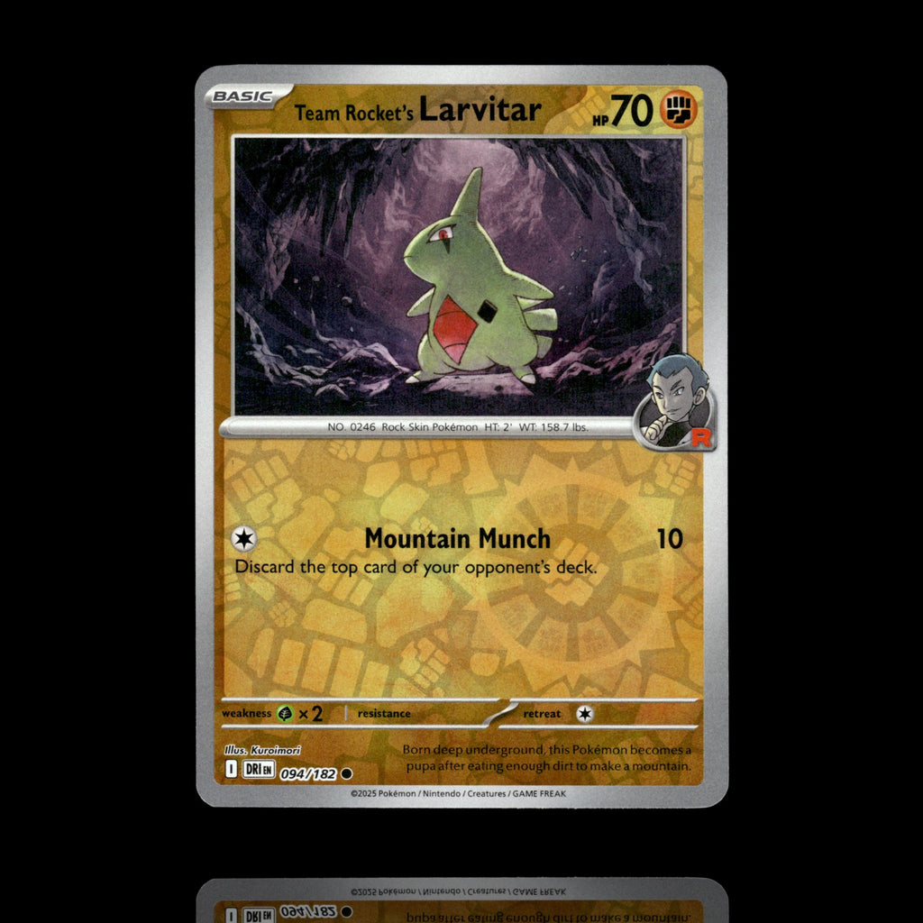 ▸ Team Rocket's Larvitar | SV10: Destined Rivals | Reverse Holo | 094/182 | NM