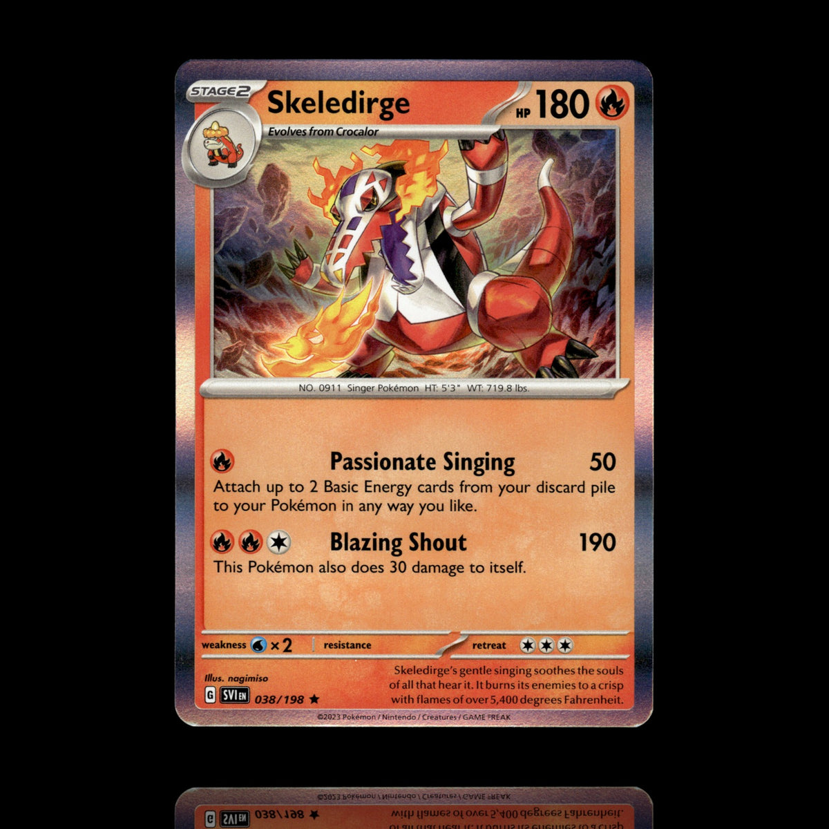 ▸ Skeledirge | SV01: Scarlet & Violet Base Set | Rare | 038/198 | NM