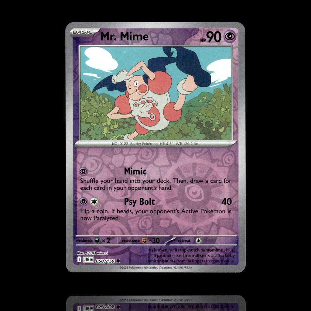 ▸ Mr. Mime | SV09: Journey Together | Reverse Holo | 058/159 | NM