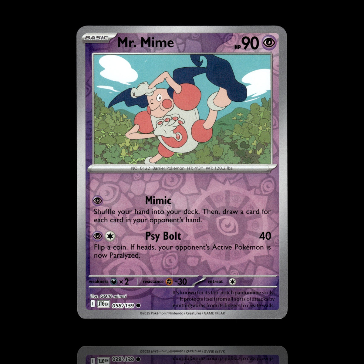 ▸ Mr. Mime | SV09: Journey Together | Reverse Holo | 058/159 | NM