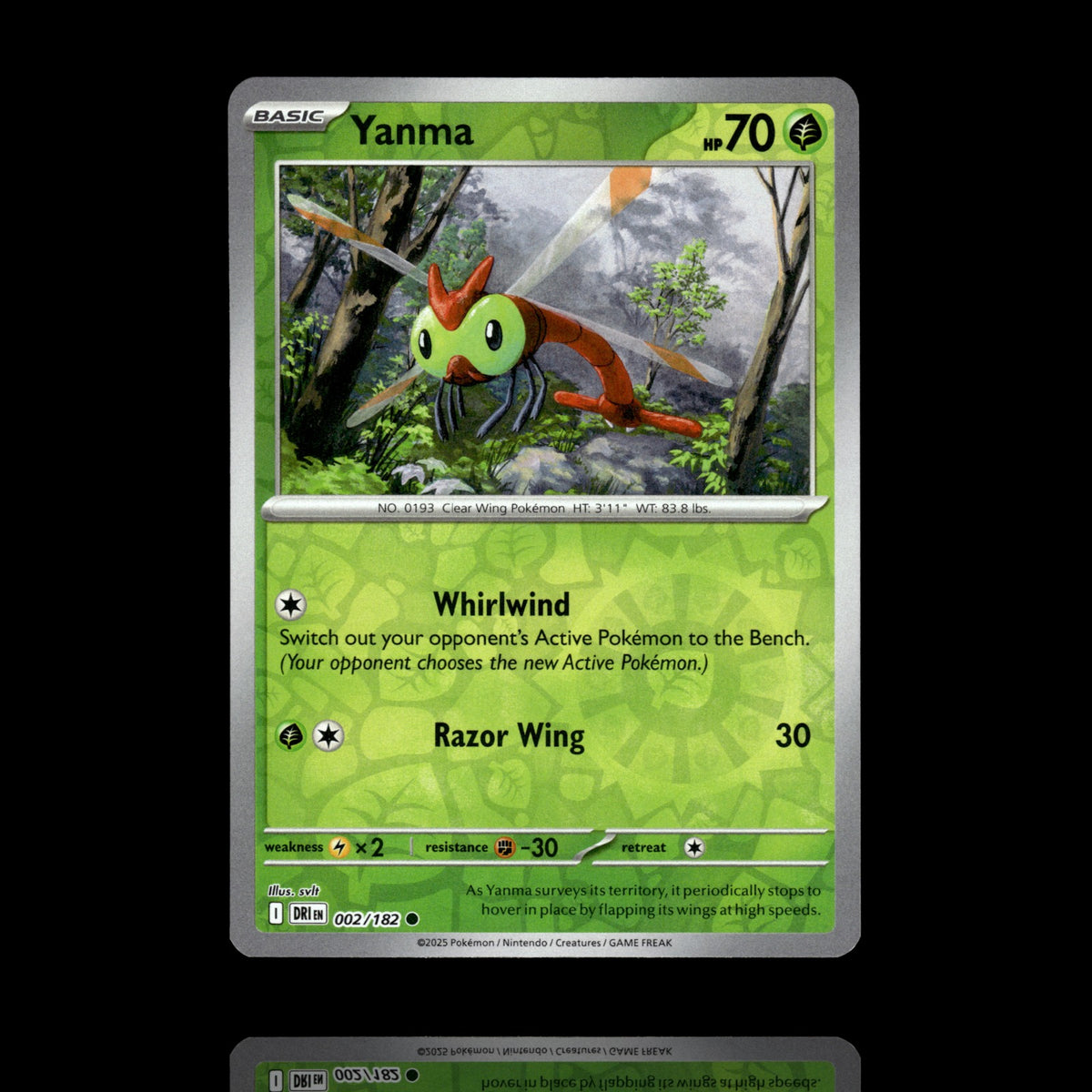 ▸ Yanma | SV10: Destined Rivals | Reverse Holo | 002/182 | NM