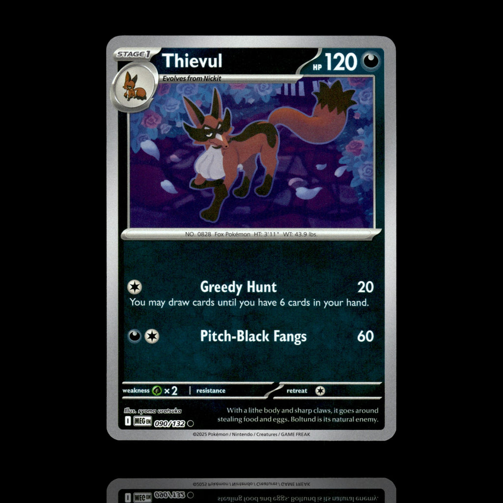 ▸ Thievul | ME01: Mega Evolution | Reverse Holo | 090/132 | NM