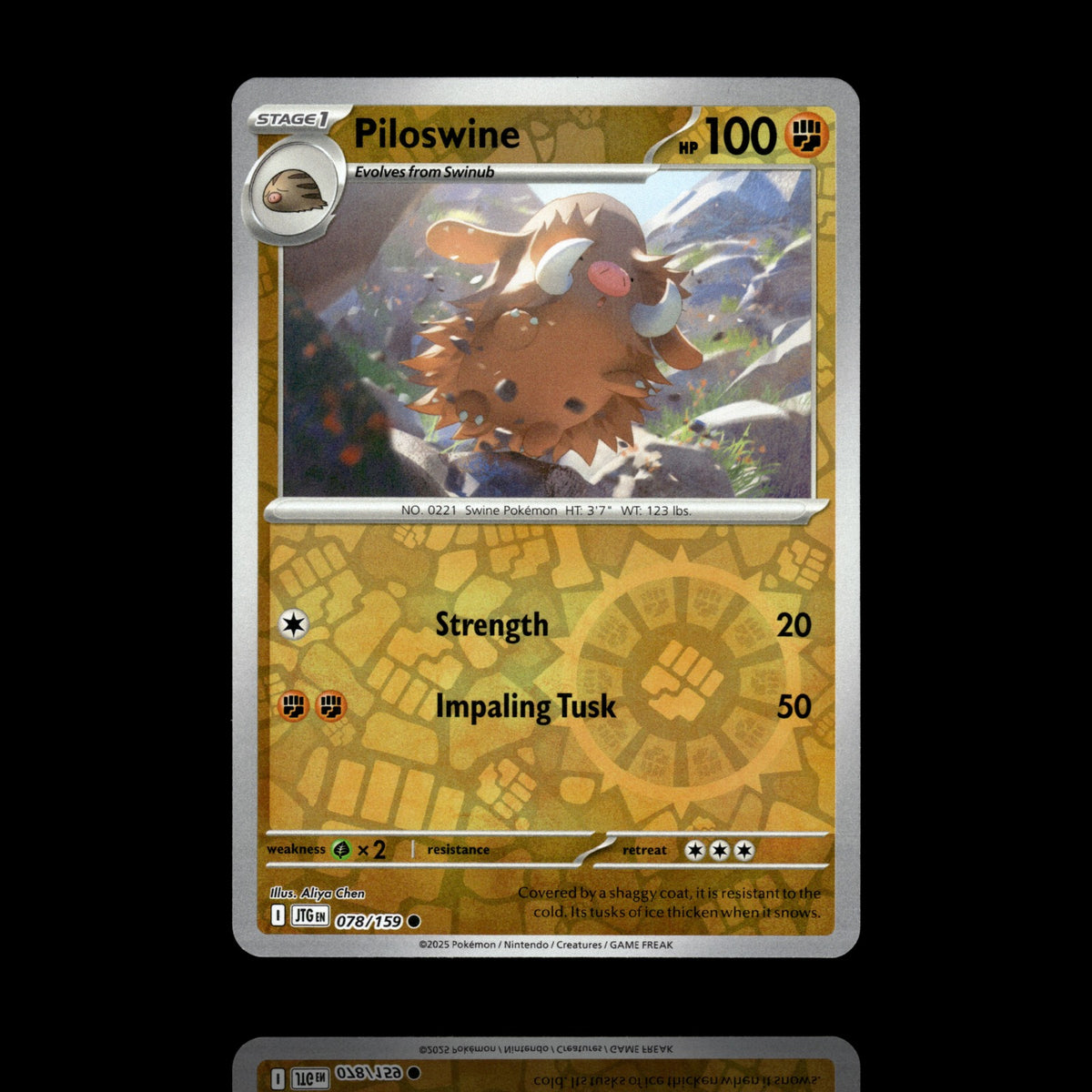 ▸ Piloswine | SV09: Journey Together | Reverse Holo | 078/159 | NM