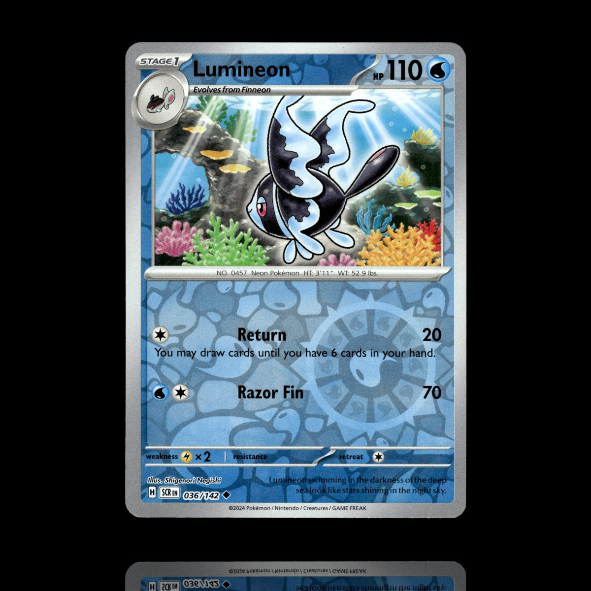 ▸ Lumineon | SV07: Stellar Crown | Reverse Holo | 036/142 | NM