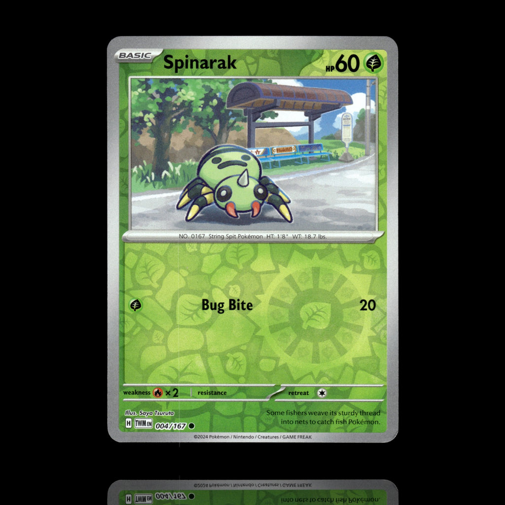 ▸ Spinarak | SV06: Twilight Masquerade | Reverse Holo | 004/167 | NM