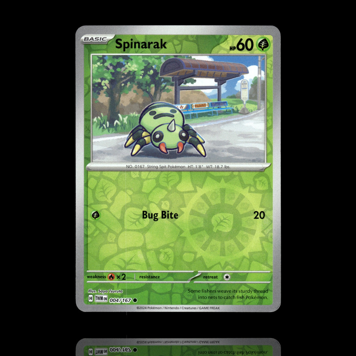 ▸ Spinarak | SV06: Twilight Masquerade | Reverse Holo | 004/167 | NM