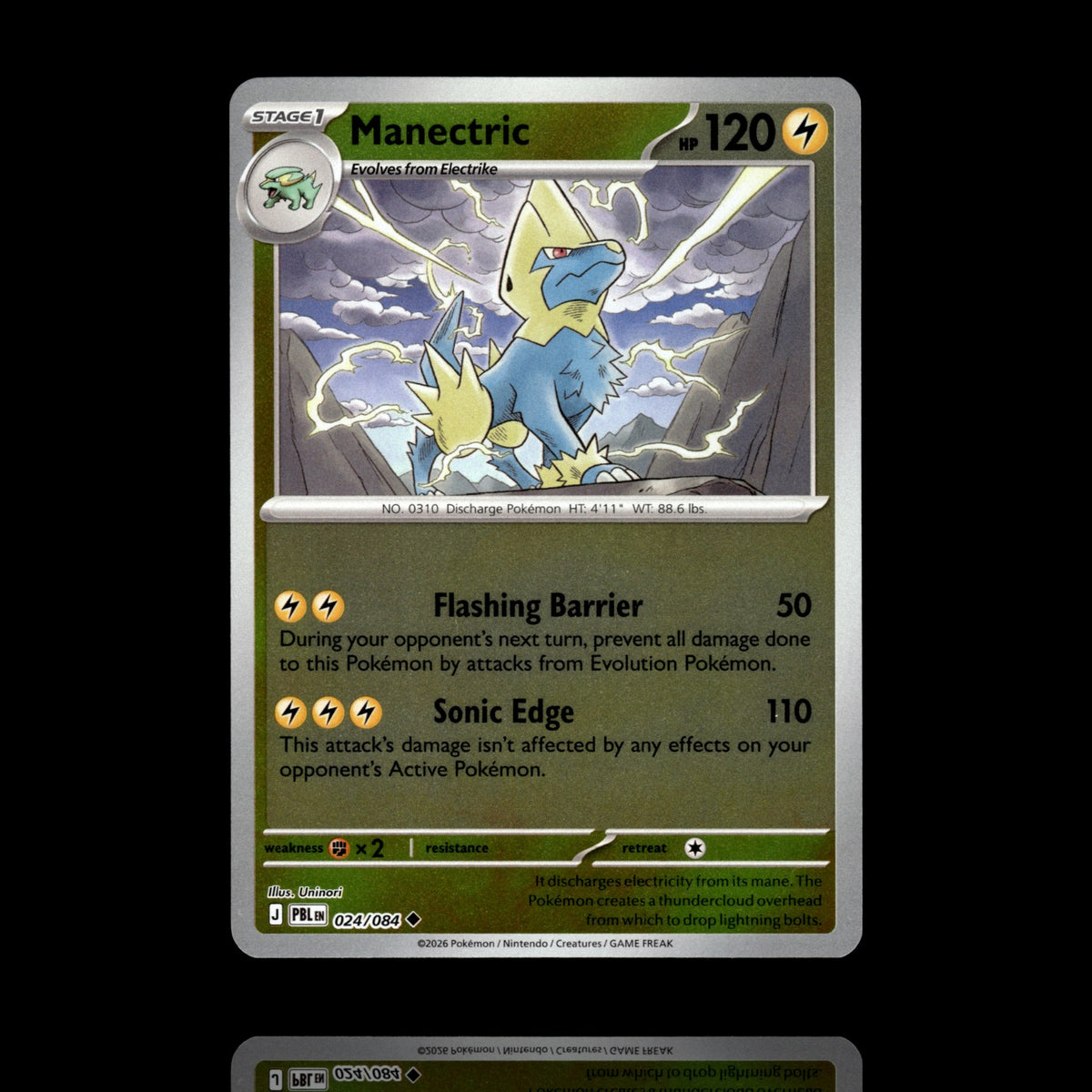 ▸ Manectric | ME05 Pitch Black | Reverse Holo | 024/084 | NM