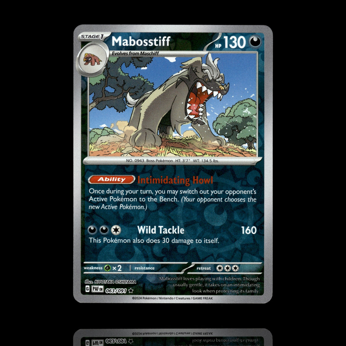 ▸ Mabosstiff | SV: Paldean Fates | Reverse Holo | 063/091 | NM