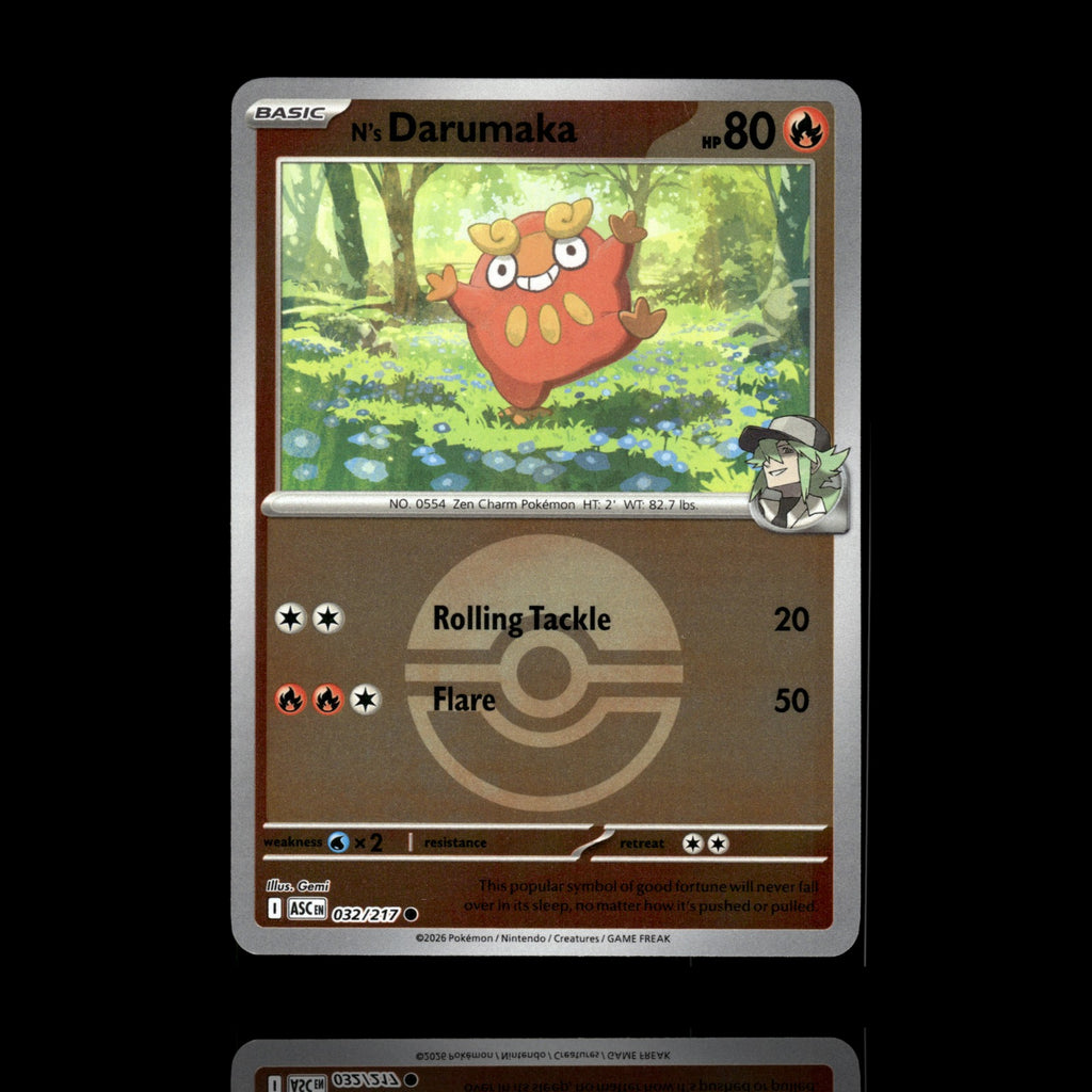▸ N's Darumaka (Poke Ball) | ME: Ascended Heroes | Reverse Holo | 032/217 | NM