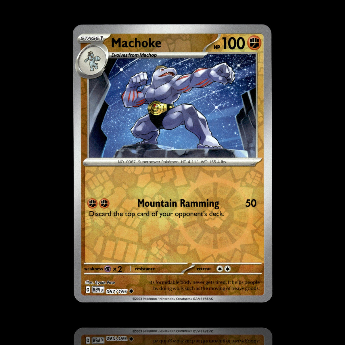 ▸ Machoke | SV: Scarlet & Violet 151 | Reverse Holo | 067/165 | NM