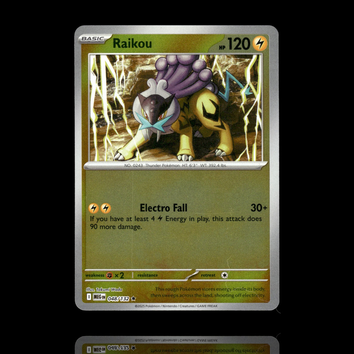 ▸ Raikou | ME01: Mega Evolution | Reverse Holo | 048/132 | NM