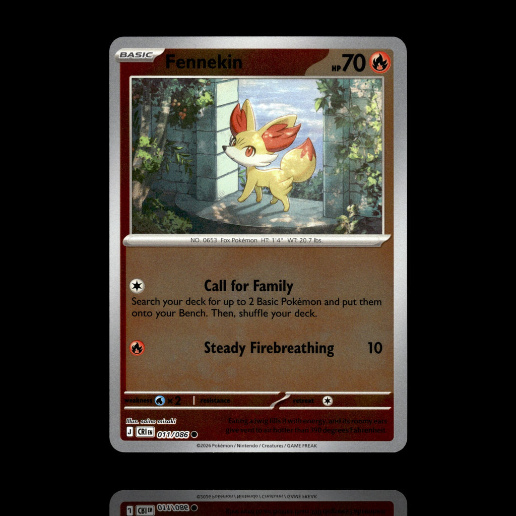 ▸ Fennekin | ME04: Chaos Rising | Reverse Holo | 011/086 | NM