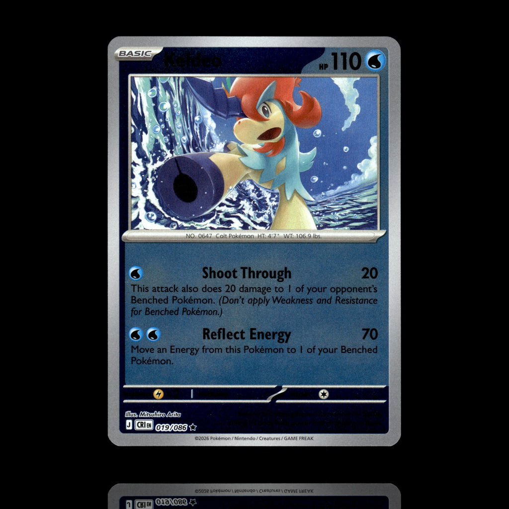 ▸ Keldeo | ME04: Chaos Rising | Reverse Holo | 019/086 | NM