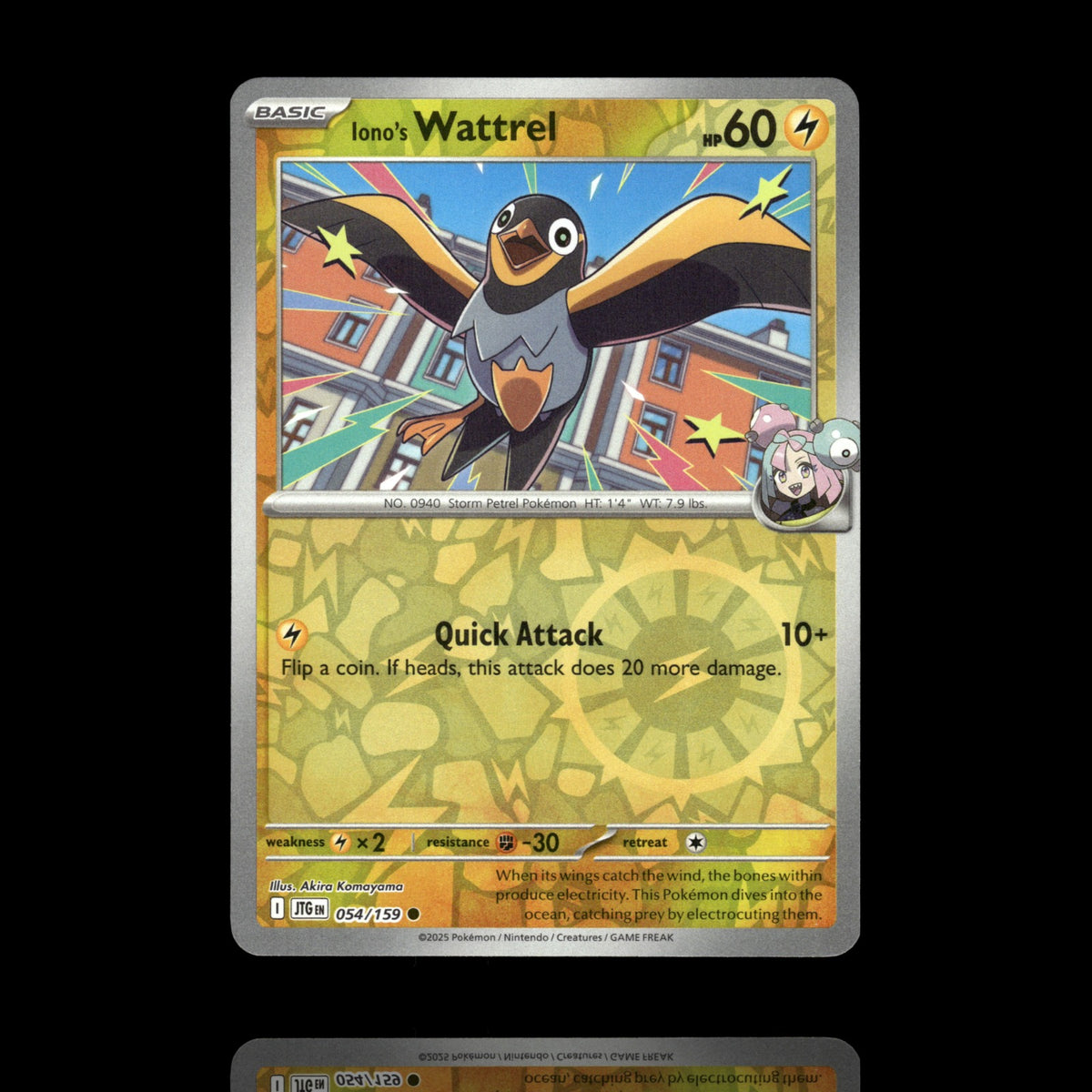 ▸ Iono's Wattrel | SV09: Journey Together | Reverse Holo | 054/159 | NM