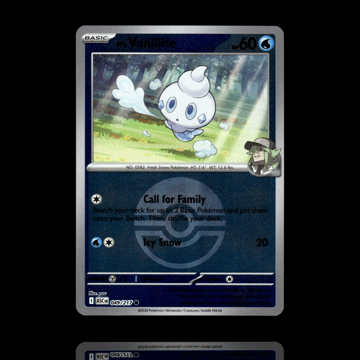 ▸ N's Vanillite (Poke Ball) | ME: Ascended Heroes | Reverse Holo | 049/217 | NM