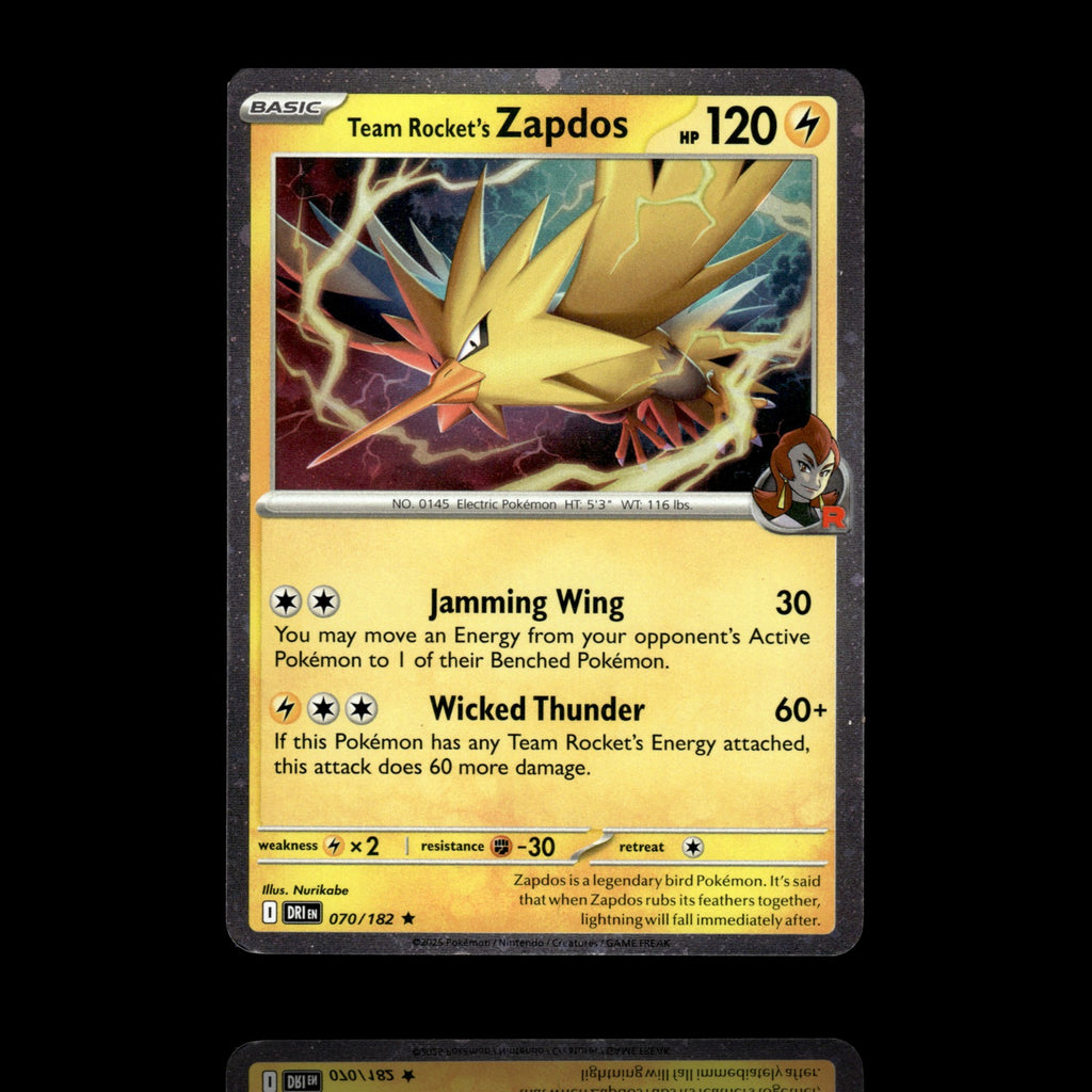 ▸ Team Rocket's Zapdos | Miscellaneous Cards & Products | Promo | 070/182 | NM