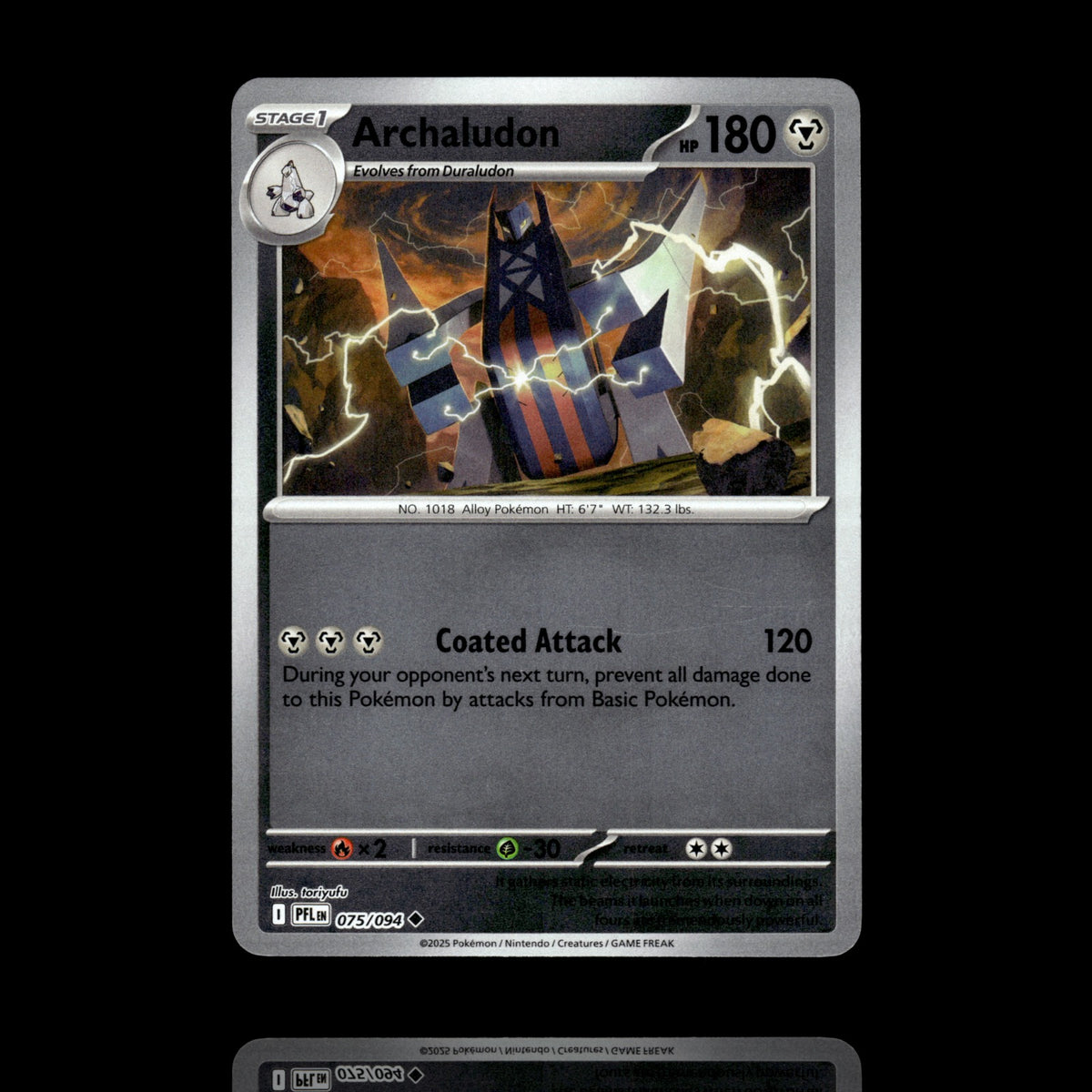 ▸ Archaludon | ME02: Phantasmal Flames | Reverse Holo | 075/094 | NM