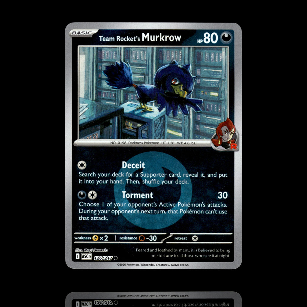 ▸ Team Rocket's Murkrow | Ascended Heroes | Energy Reverse Holo | 126/217 | NM