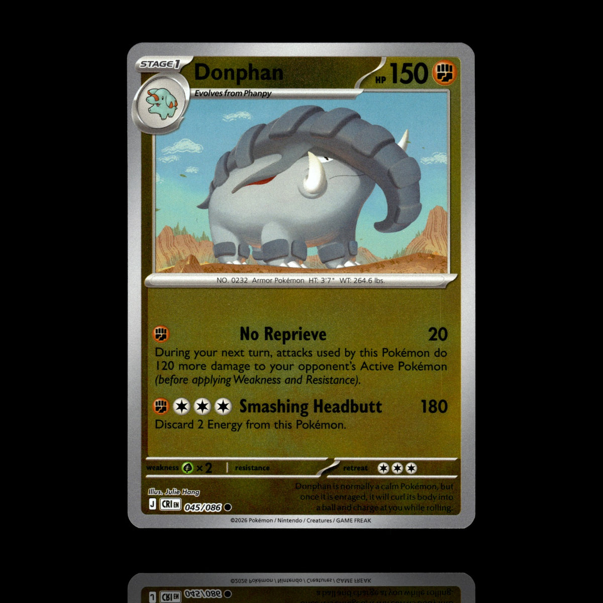 ▸ Donphan | ME04: Chaos Rising | Reverse Holo | 045/086 | NM