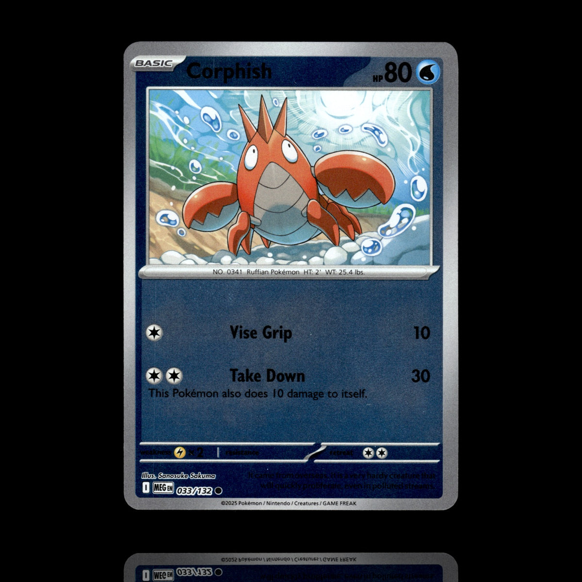 ▸ Corphish | ME01: Mega Evolution | Reverse Holo | 033/132 | NM