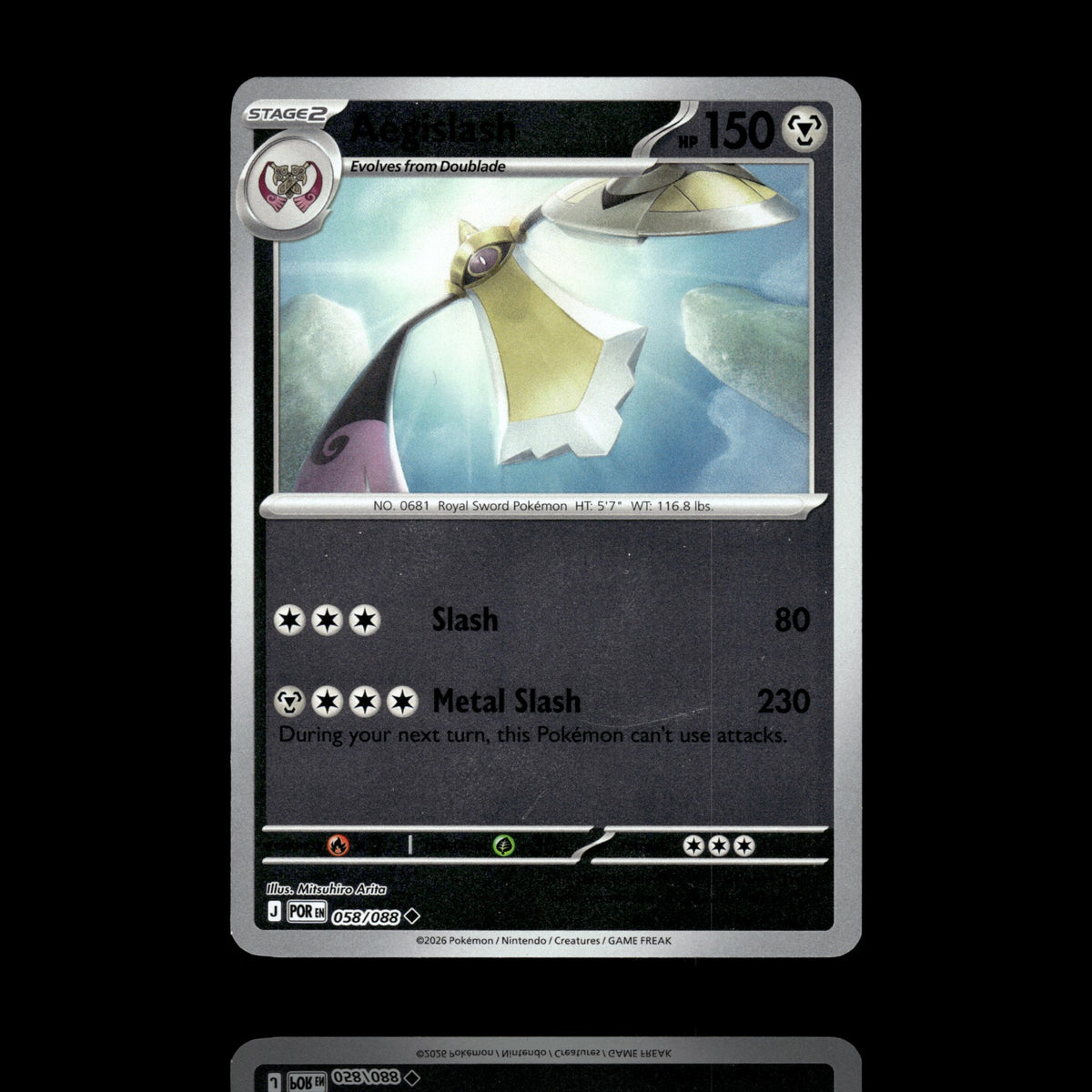 ▸ Aegislash | ME03: Perfect Order | Reverse Holo | 058/088 | NM