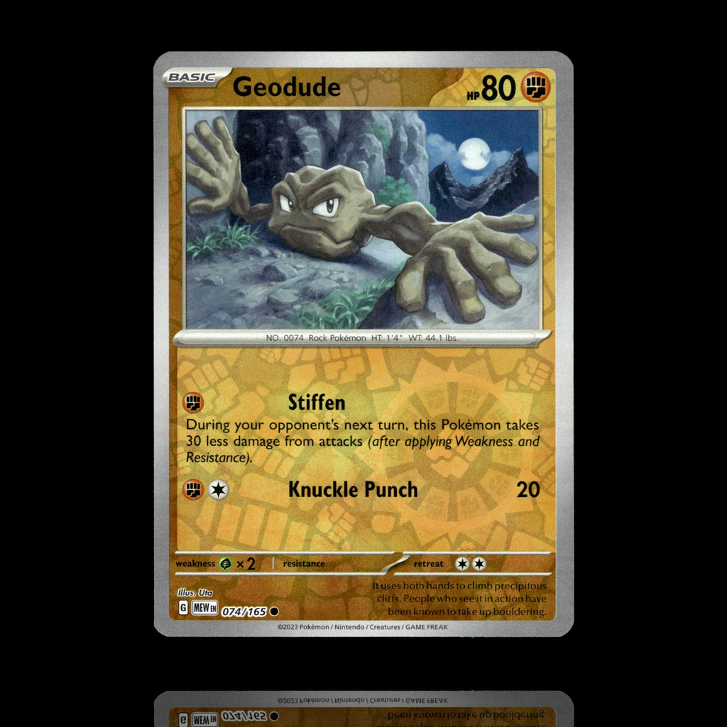 ▸ Geodude | SV: Scarlet & Violet 151 | Reverse Holo | 074/165 | NM