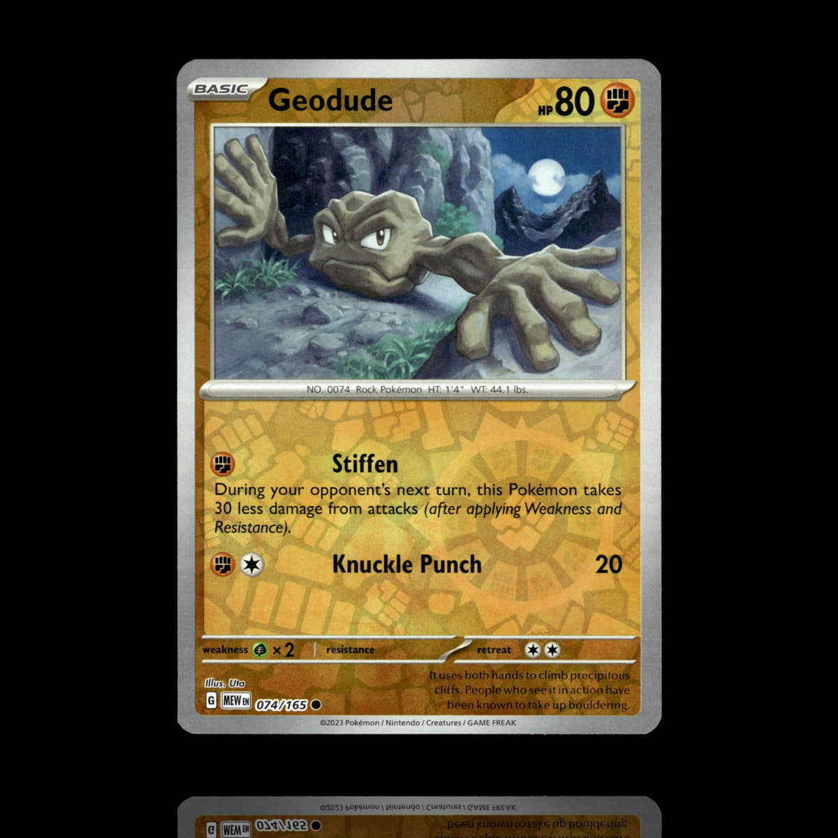 ▸ Geodude | SV: Scarlet & Violet 151 | Reverse Holo | 074/165 | NM