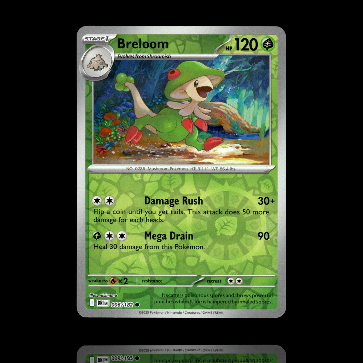 ▸ Breloom | SV10: Destined Rivals | Reverse Holo | 006/182 | NM