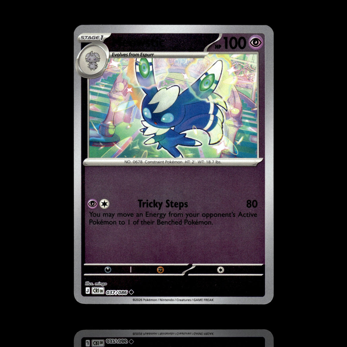 ▸ Meowstic | ME04: Chaos Rising | Reverse Holo | 037/086 | NM