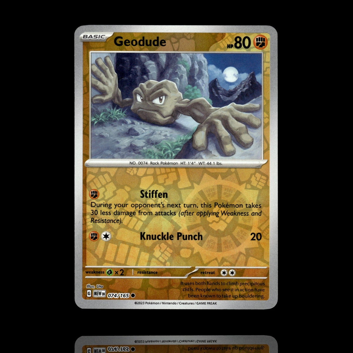 ▸ Geodude | SV: Scarlet & Violet 151 | Reverse Holo | 074/165 | NM