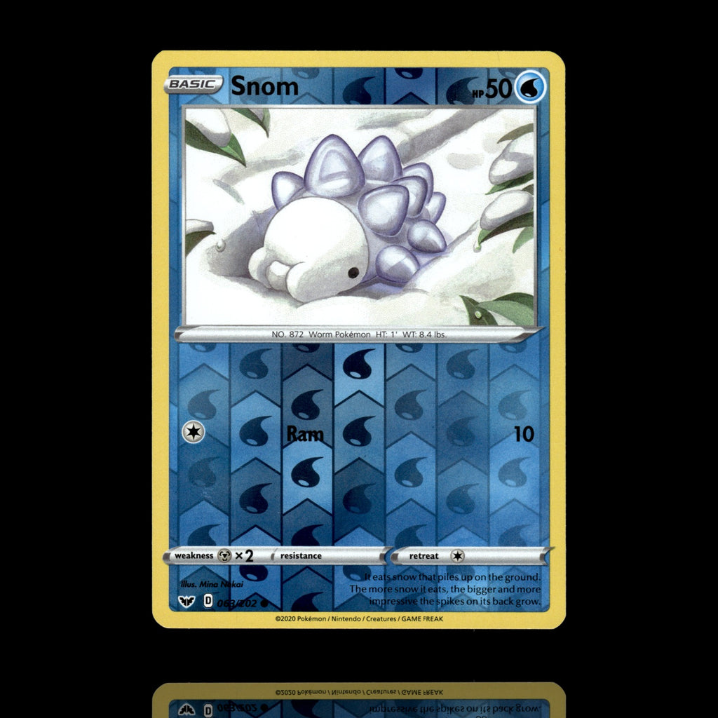 ▸ Snom | SWSH01: Sword & Shield Base Set | Reverse Holo | 063/202 | NM