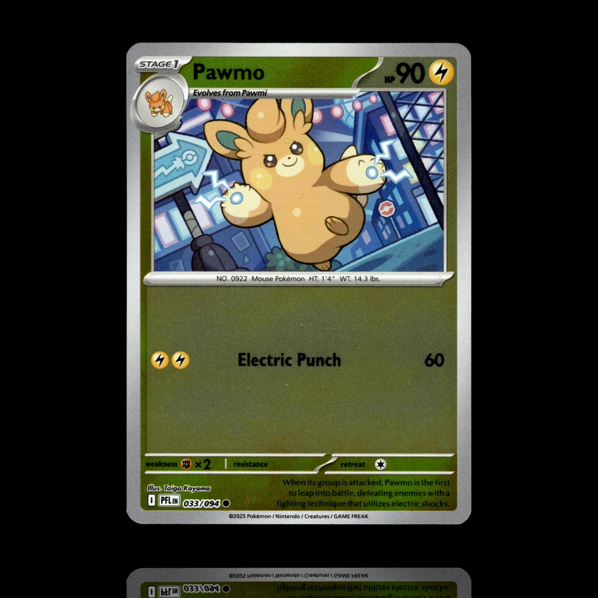 ▸ Pawmo | ME02: Phantasmal Flames | Reverse Holo | 033/094 | NM