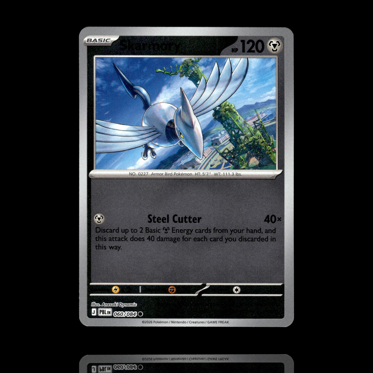 ▸ Skarmory | ME05: Pitch Black | Reverse Holo | 060/084 | NM