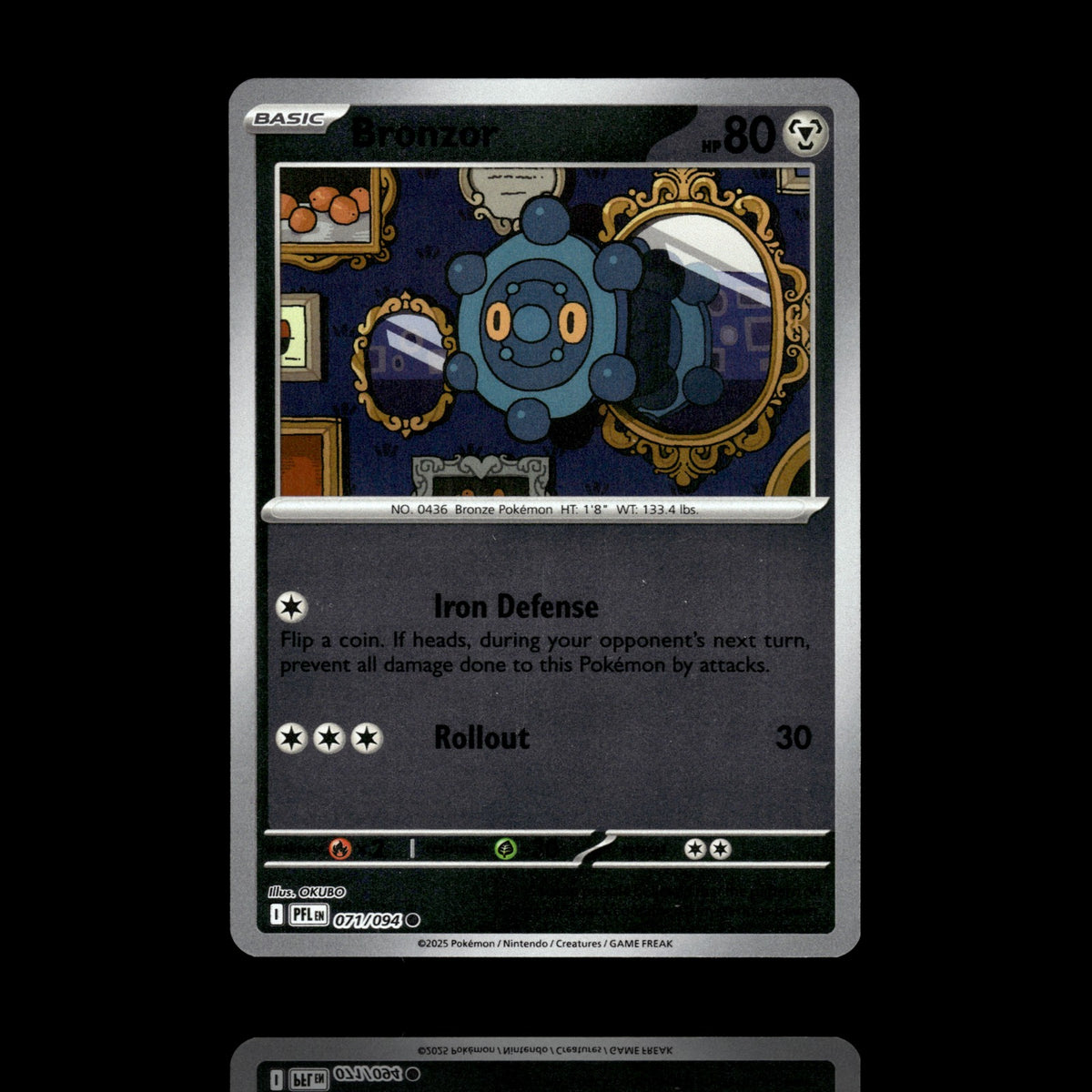 ▸ Bronzor | ME02: Phantasmal Flames | Reverse Holo | 071/094 | NM
