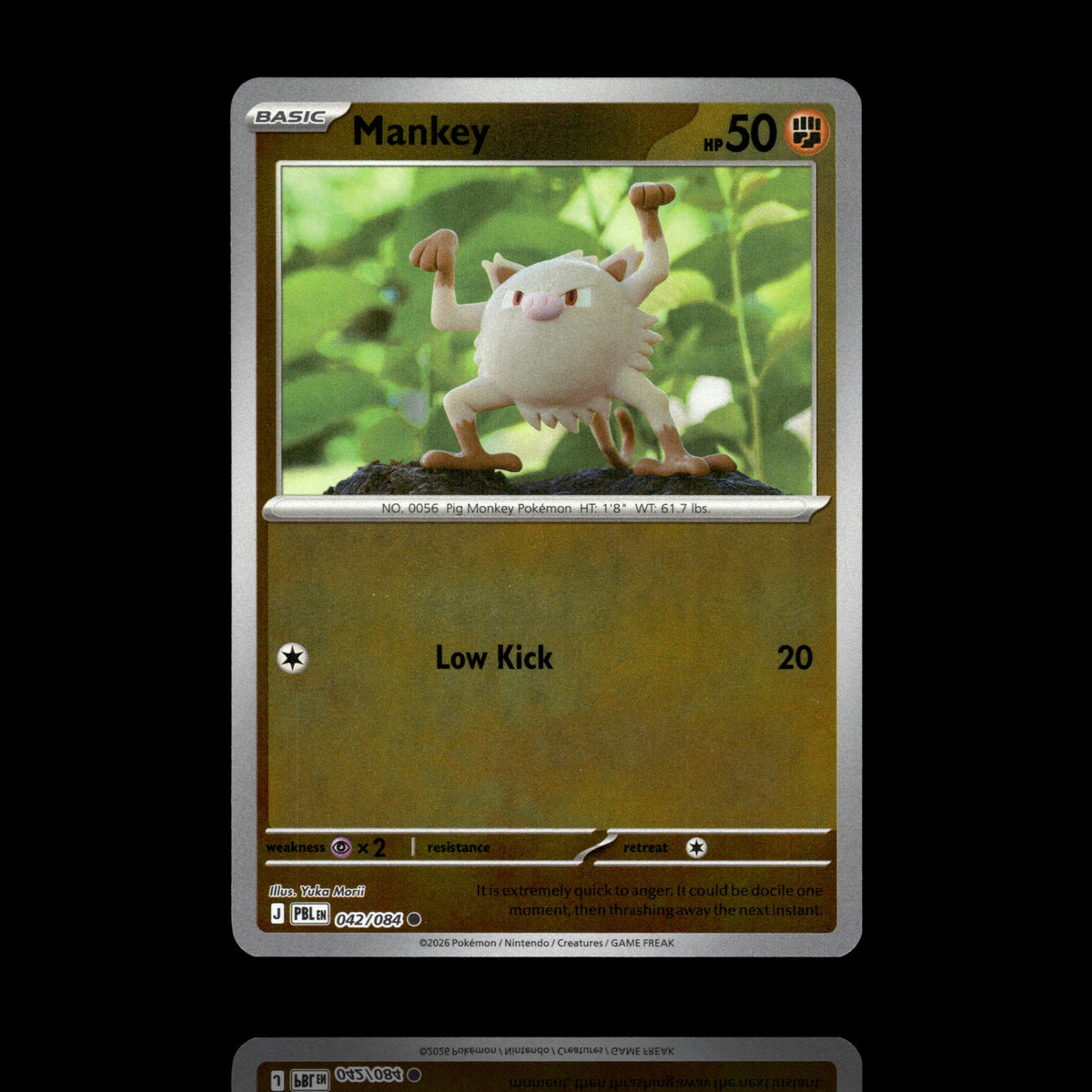 ▸ Mankey | ME05: Pitch Black | Reverse Holo | 042/084 | NM
