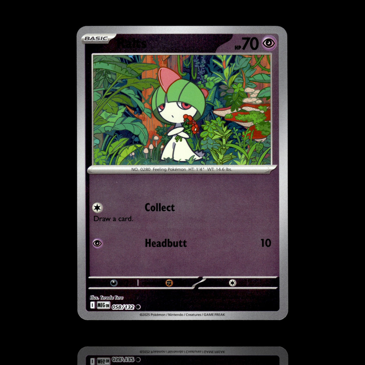▸ Ralts | ME01: Mega Evolution | Reverse Holo | 058/132 | NM
