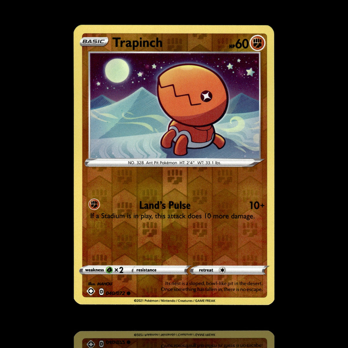 ▸ Trapinch | Shining Fates | Reverse Holo | 040/072 | NM