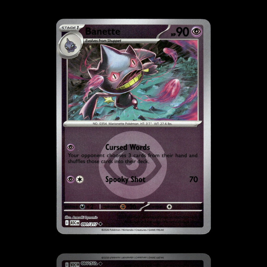▸ Banette | ME: Ascended Heroes | Energy Reverse Holo | 091/217 | NM