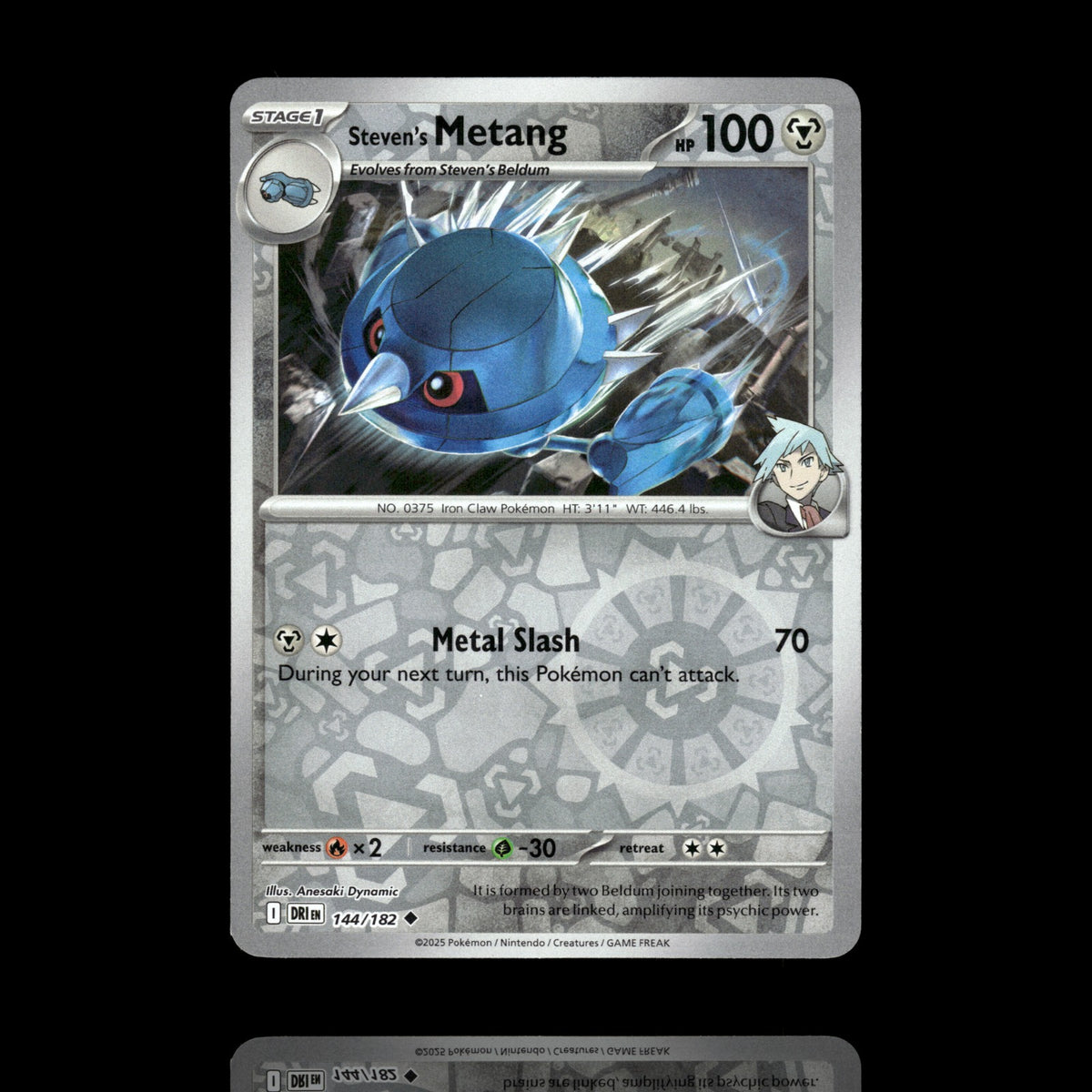 ▸ Steven's Metang | SV10: Destined Rivals | Reverse Holo | 144/182 | NM