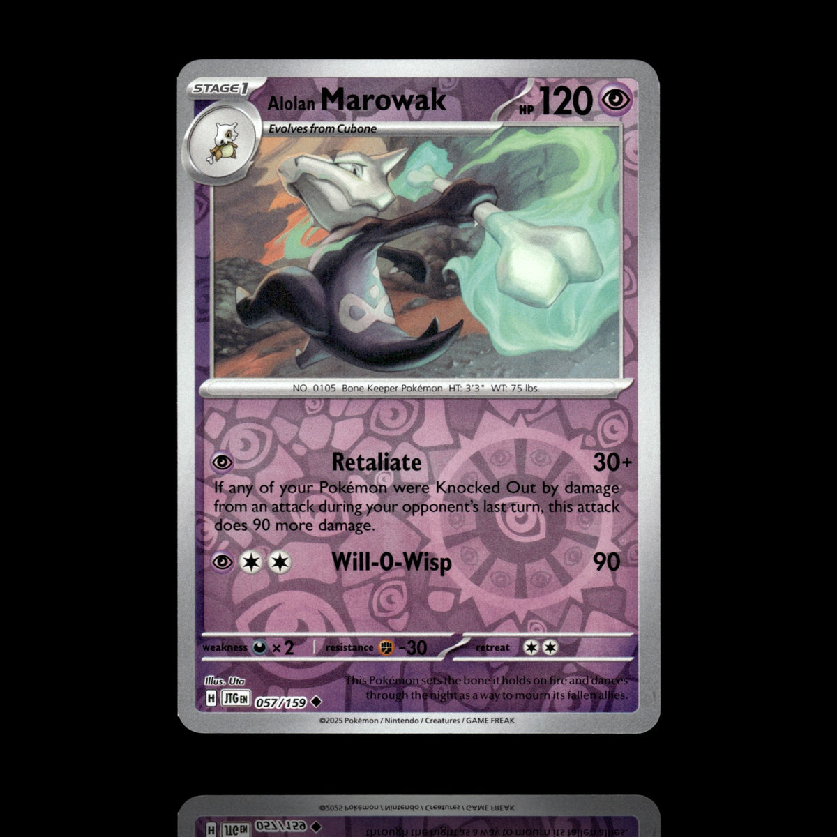 ▸ Alolan Marowak | SV09: Journey Together | Reverse Holo | 057/159 | NM