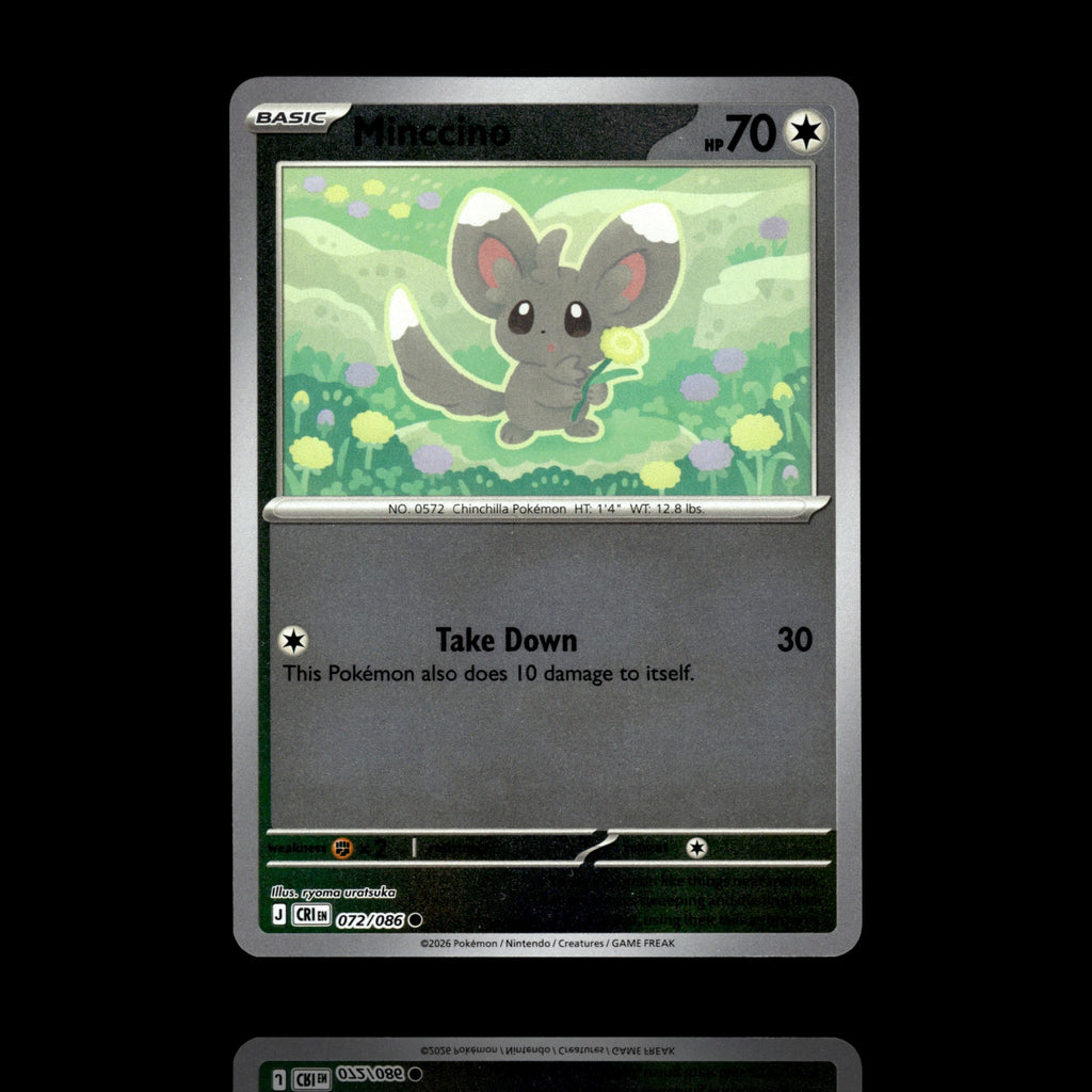 ▸ Minccino | ME04: Chaos Rising | Reverse Holo | 072/086 | NM