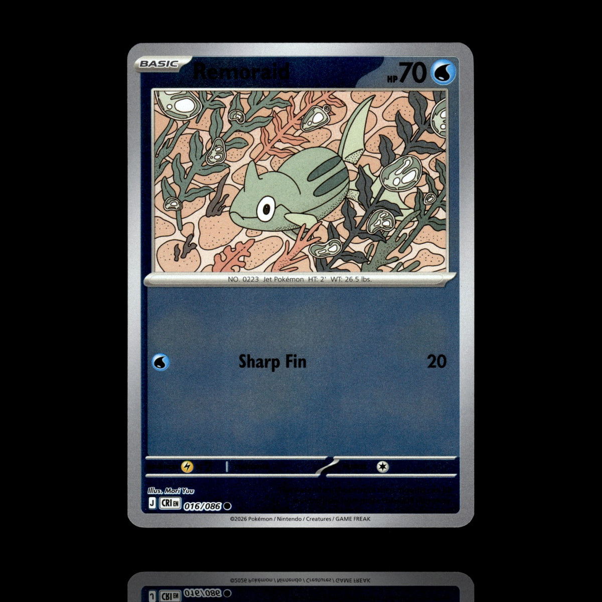 ▸ Remoraid | ME04: Chaos Rising | Reverse Holo | 016/086 | NM