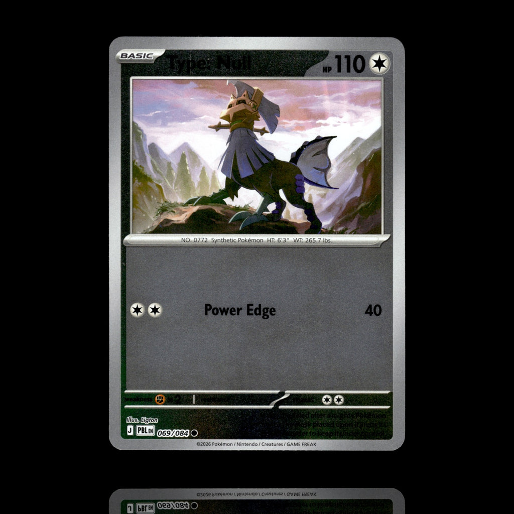 ▸ Type: Null | ME05: Pitch Black | Reverse Holo | 069/084 | NM