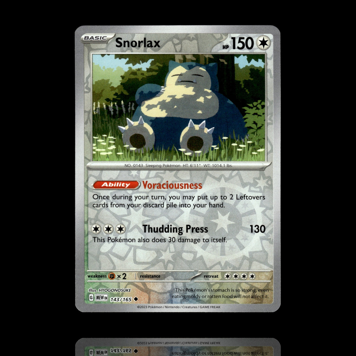 ▸ Snorlax | SV: Scarlet & Violet 151 | Reverse Holo | 143/165 | NM