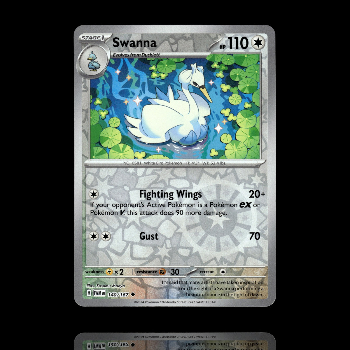 ▸ Swanna | SV06: Twilight Masquerade | Reverse Holo | 140/167 | NM