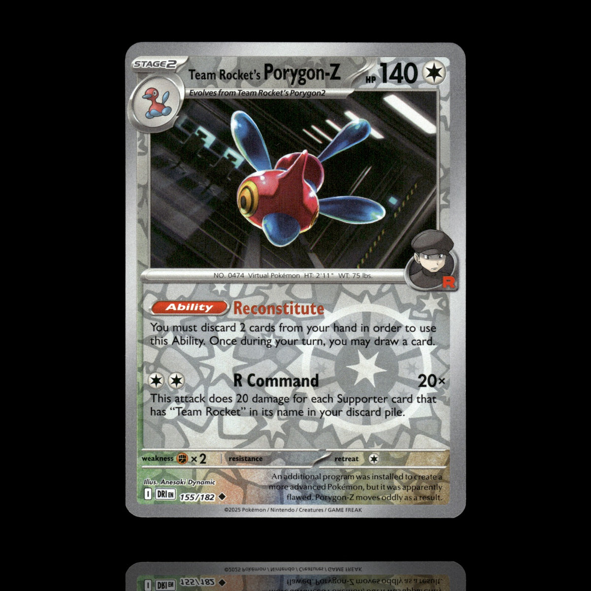 ▸ Team Rocket's Porygon Z | SV10: Destined Rivals | Reverse Holo | 155/182 | NM